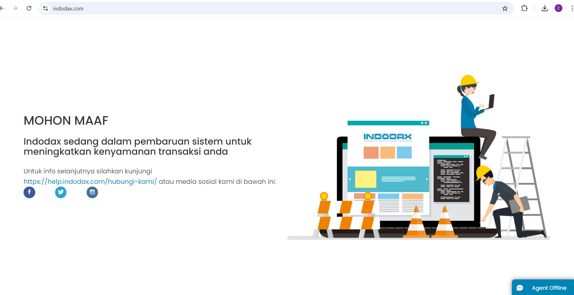 Indodax offline
